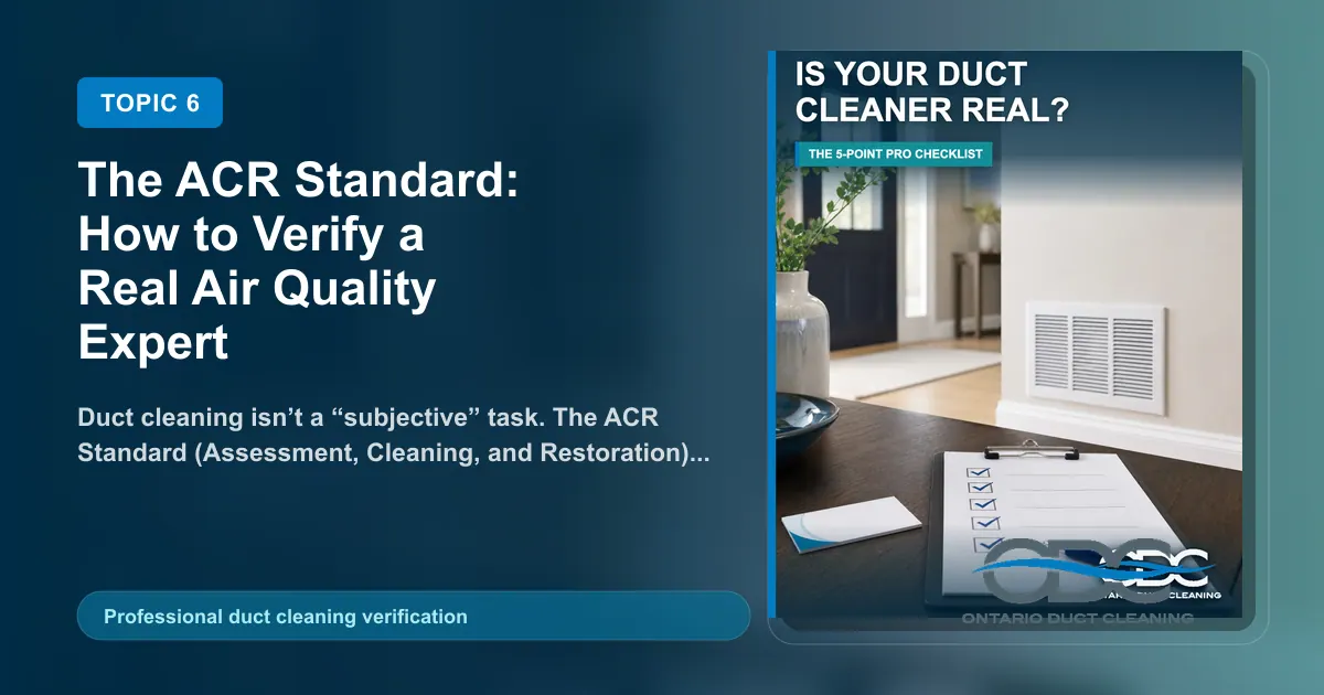 The ACR Standard: How to Verify a Real Air Quality Expert landscape blog and social preview concept