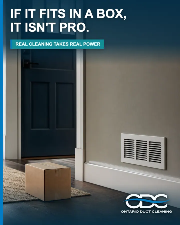 If They Carried the Equipment Into Your House in a Box, They Didn’t Clean Your Ducts portrait social graphic