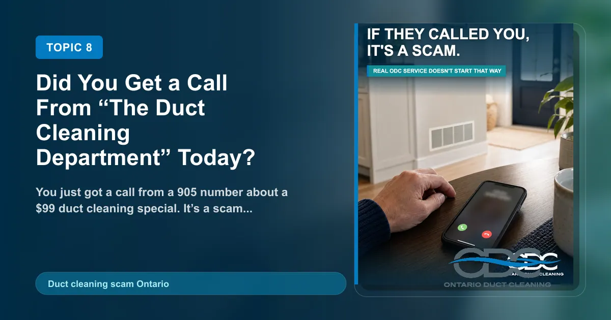 Did You Get a Call From “The Duct Cleaning Department” Today? landscape blog and social preview concept