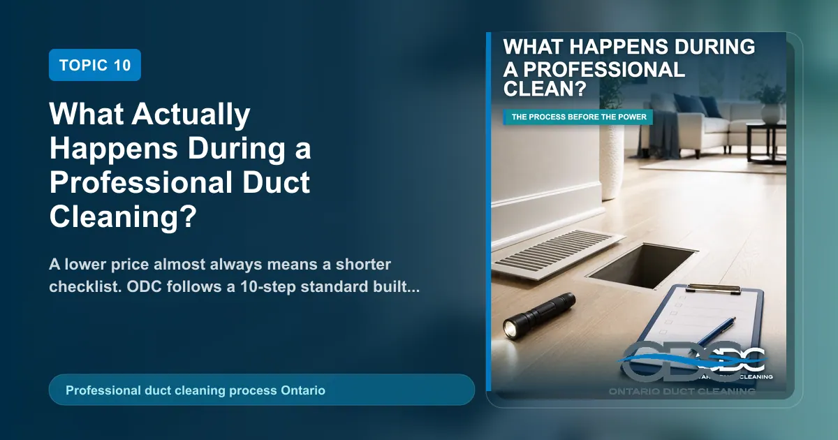 What Actually Happens During a Professional Duct Cleaning? landscape blog and social preview concept