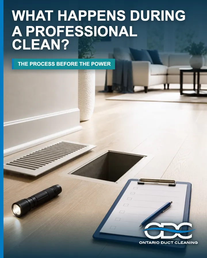 What Actually Happens During a Professional Duct Cleaning? portrait social graphic