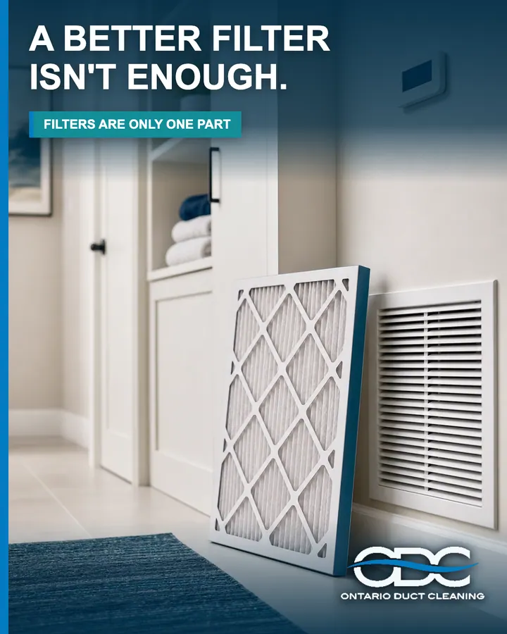 You Upgraded to a MERV-16 Filter. Your Ducts Are Still Coated in Dust portrait social graphic