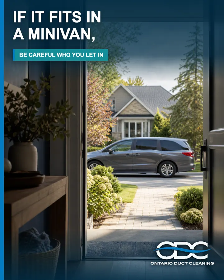 If the Equipment Fits in a Minivan, It Is Not a Professional Duct Cleaning portrait social graphic
