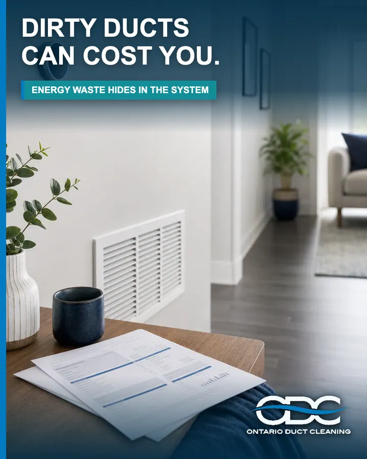 How Dirty Ducts Can Add Avoidable Costs to Your Ontario Hydro Bill portrait social graphic