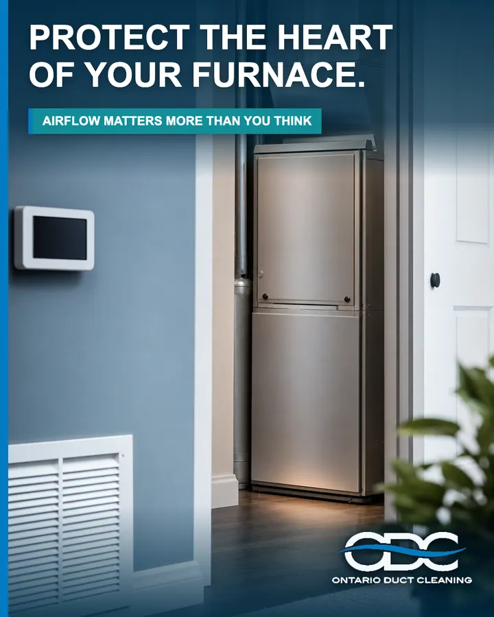 Your High-Efficiency Furnace Has a Secondary Heat Exchanger That Contaminated Ducts Are Can Strain portrait social graphic